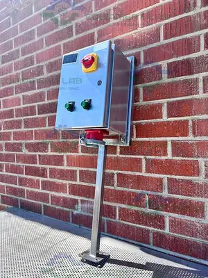 USED SANI MATIC STAINLESS STEEL INDUSTRIAL CONTROL PANEL ENCLOSURE 480V