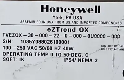 Honeywell TVEZQX-30-000-22-0-000-000300-000 Chart Recorder (BIN2.2.2)