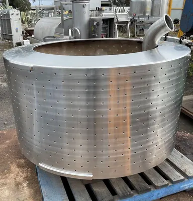 Ferrum DSZ-UR 1250/630 perforate basket centrifuge, 316SS.