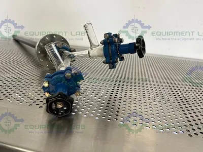 USED BUCHI GLASS USTER KATALOG 8801 Y SHAPED GLASS W/ 2 VALVES