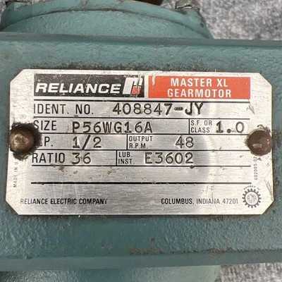 Used Reliance 424360-DY A.C. Motors California US | Davliegogo LLC #1707882