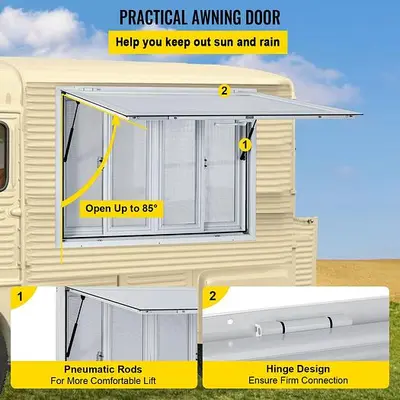60" X 30" Concession window with awning