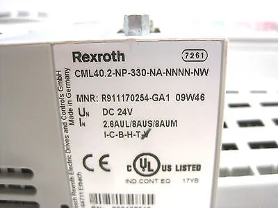 REXROTH CML40.2-NP-330-NA-NNNN-NW INDRACONTROL L40 CML402NP330NANNNNNW