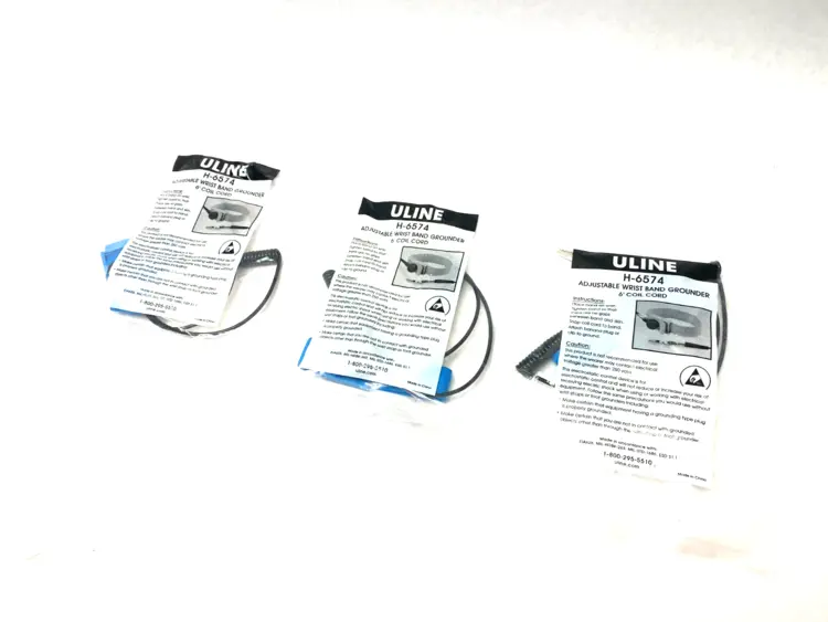 New | in-Stock ULINE ADJUSTABLE WRIST BAND GROUNDING STRAP 6' COIL CORD Cable & Wire | Maverick Industrial Sales #1111242