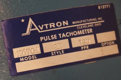 NEW AVTRON K670A 2R PULSE TACHOMETER 320 PPR, K670A2R