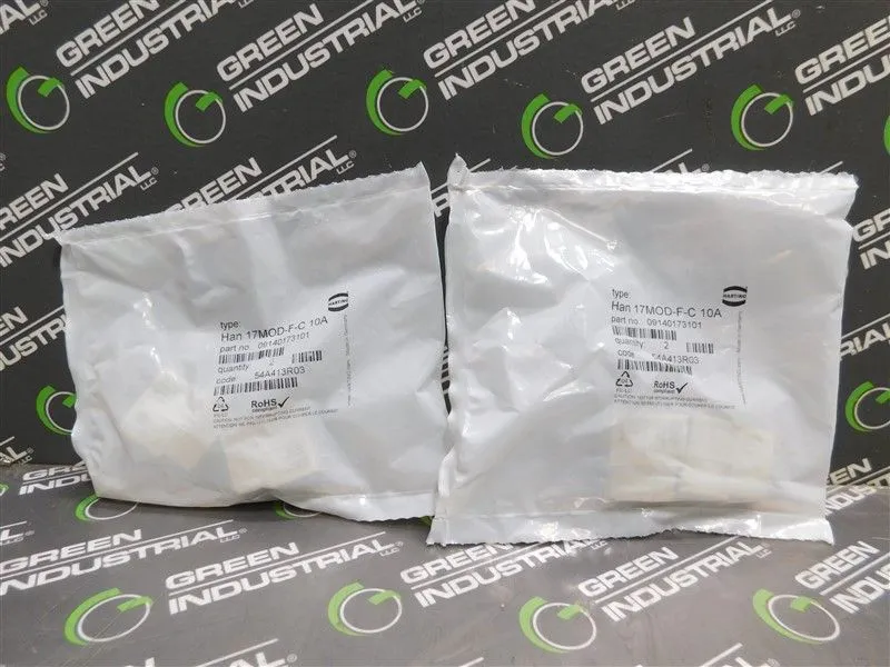 lot of 2 Harting 09140173101 Female Han Modular DDD Connectors Han 17MOD-F-C New