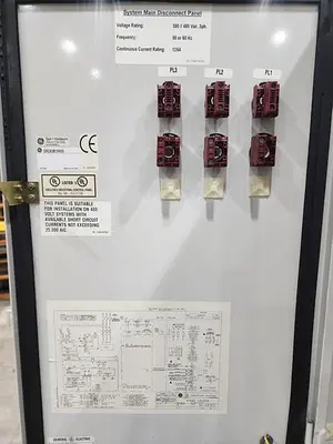 GE Medical Systems 480 V 60 Hz 155 A Disconnect Panel / Breaker
