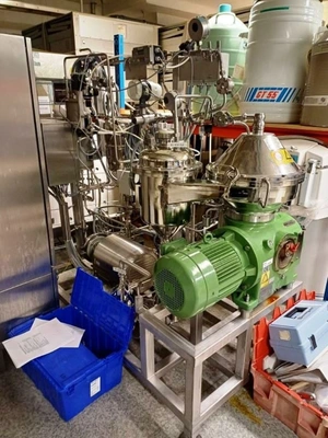 Westfalia CSC 6-06-476 hydro-hermetic clarifier skid, 316L SS.
