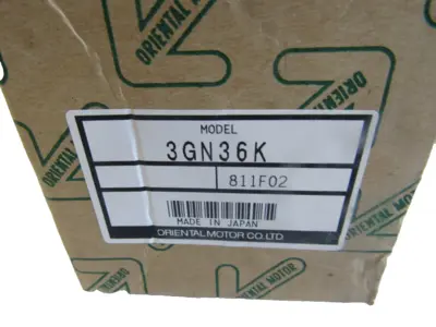 NEW ORIENTAL MOTOR 3GN36K GEAR HEAD