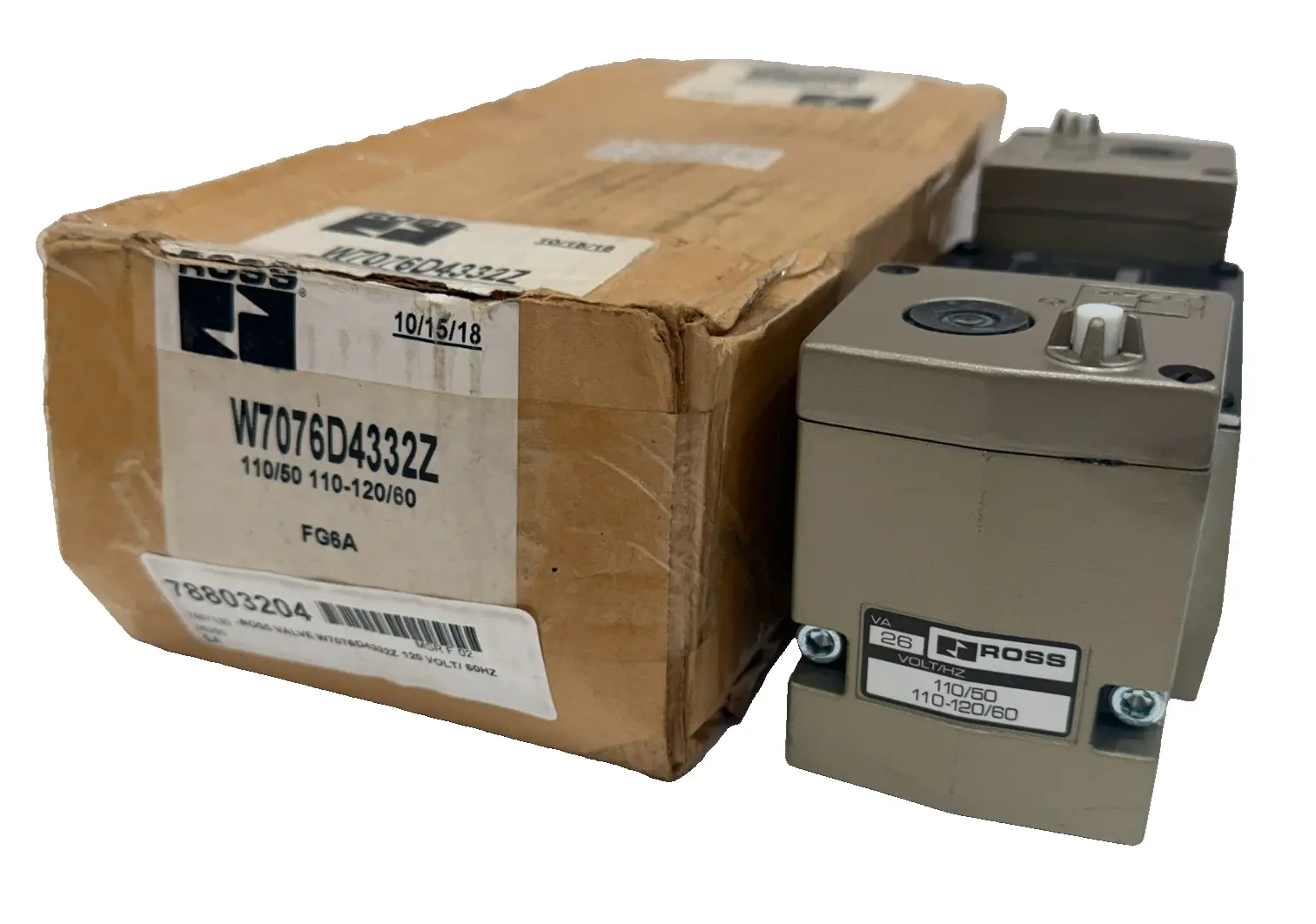 NEW ROSS CONTROLS W7076D4332Z SOLENOID VALVE 120V 60HZ W7076D4332