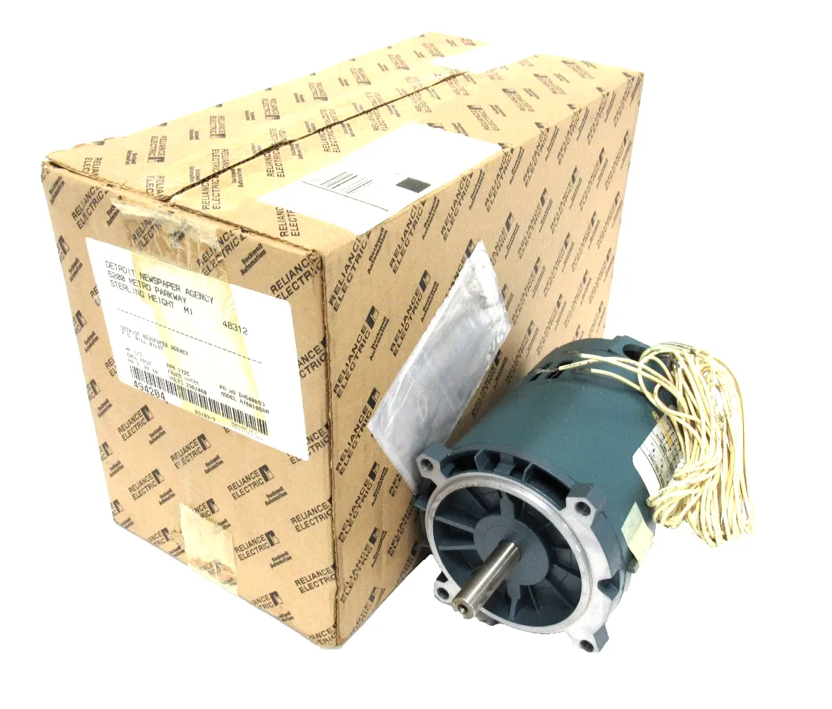 NEW RELIANCE ELECTRIC A76A1068M MOTOR 1/3HP 1725RPM 230/460V