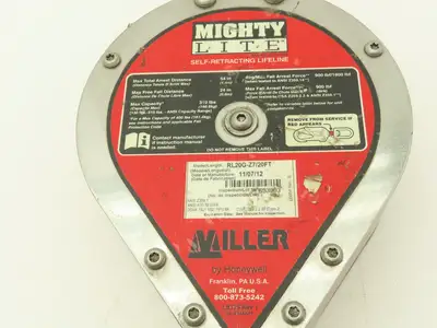 Miller RL20G-Z7 Mighty Lite Self Retracting Fall Safety Lifeline 20' L 310lbs
