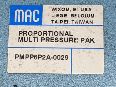 USED MAC VALVES PROPORTIONAL MULTI PRESSURE PAK W/ MM-P2A-231D-9