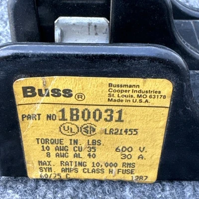 Used Bussmann 1B003I Fuse Accessories California US | Davliegogo LLC #1706405