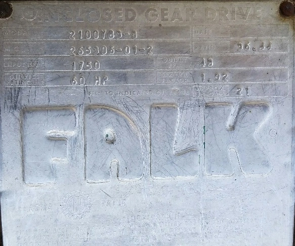 Falk 60 HP 36.44:1 Gearbox