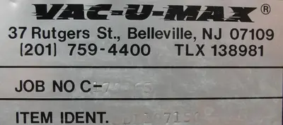 USED VAC-U-MAX 3ML