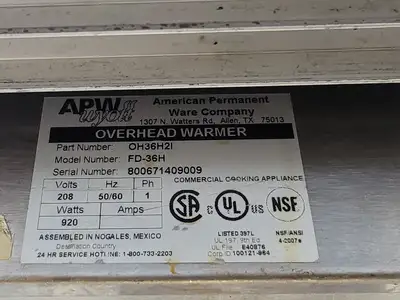 USED 2014 SUPREME FOOD EQUIPMENT SHT48