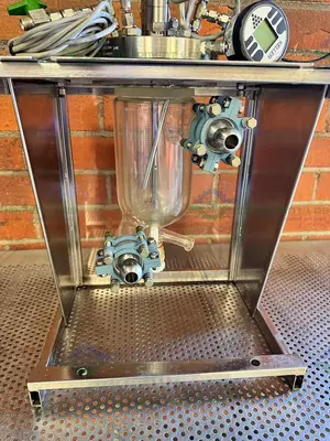 Used BUCHIGLASUSTER JACKETED 0.8 LITER GLASS REACTOR, 6 BAR W/ IMPELLER Reactors California US | Equipment Lab #1407299