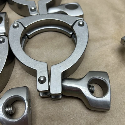(10) Stainless Steel Tri-Clamps Tri-Clover 3” (See Photos) NNB Fast Shipping!