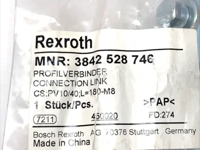New | in-Stock Bosch Rexroth Connection Link 10mm x 180mm Conveyor Parts Michigan US | Maverick Industrial Sales #1424605