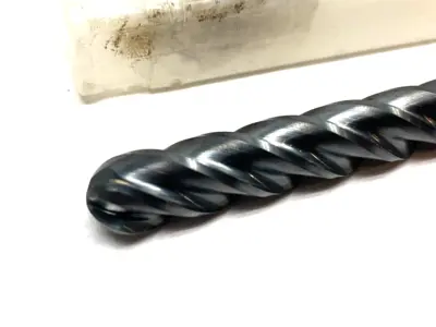USED ACCUPRO BALL END MILL 1/2" DIA, 3" LOC, 4 FLUTE, SOLID CARBIDE 6" OAL