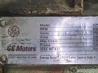 USED GE MOTORS 5KS184SE305D
