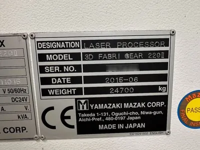 2015 MAZAK 3D FABRI GEAR 220 II Laser Cutters | Charter Auctions (44)