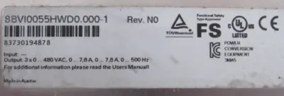 NEW B&R 8BVI0055HWD0.000-1 SERVO DRIVE 8BVI0055HWD00001