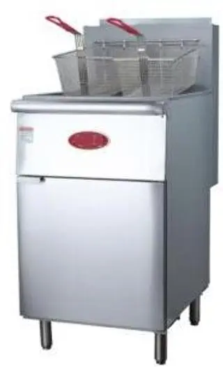 70-100 lb. Stainless Steel Tube Floor Fryer - 150,000 BTU
