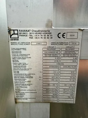 2016 RAVANAT CHAUDRONNERIE Hydrogen Heat Exchanger Heat Exchangers - Block | Perry Equipment (2)