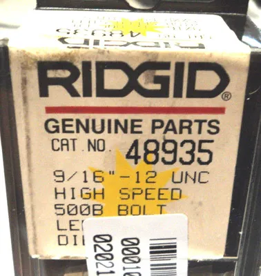 NEW RIDGID 48935 9/16'' 12 UNC LEFT HAND BOLT DIES