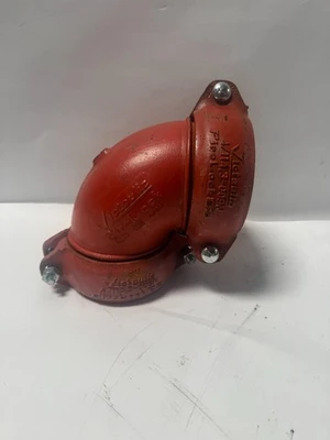 Victaulic 4" FireLock EZ Couplings A1143-009N With 90° Elbow Grooved Fitting