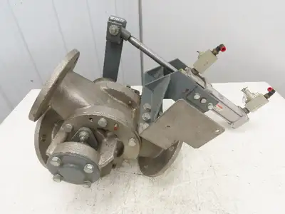 Sanko DD80A 2-Way Pneumatic Conveying Diverter Valve 3" Flanged Stainless