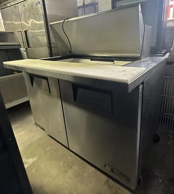 174-0202 True TSSU-48-18M-B 48" Self Contained Mega Top Sandwich Prep Table Cool