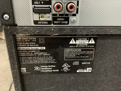 Used SONY MHC-V21 Commercial Audio/Visual Equipment Michigan US | Miedema Asset Management Group #1307848