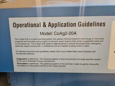 Used WATERMAZE COAG2-20A Water Treatment Equipment British Columbia CA | Lenmark #1440561