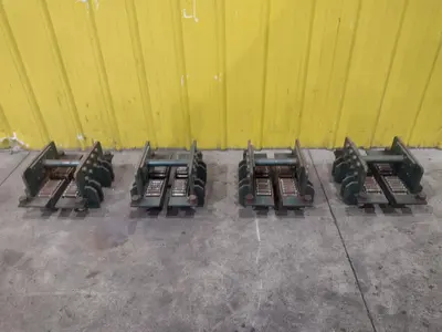 (4) 4 TON HILLMAN MODEL #B1-4  ROLLER TYPE MACHINERY MOVING SKATES: STOCK #22989