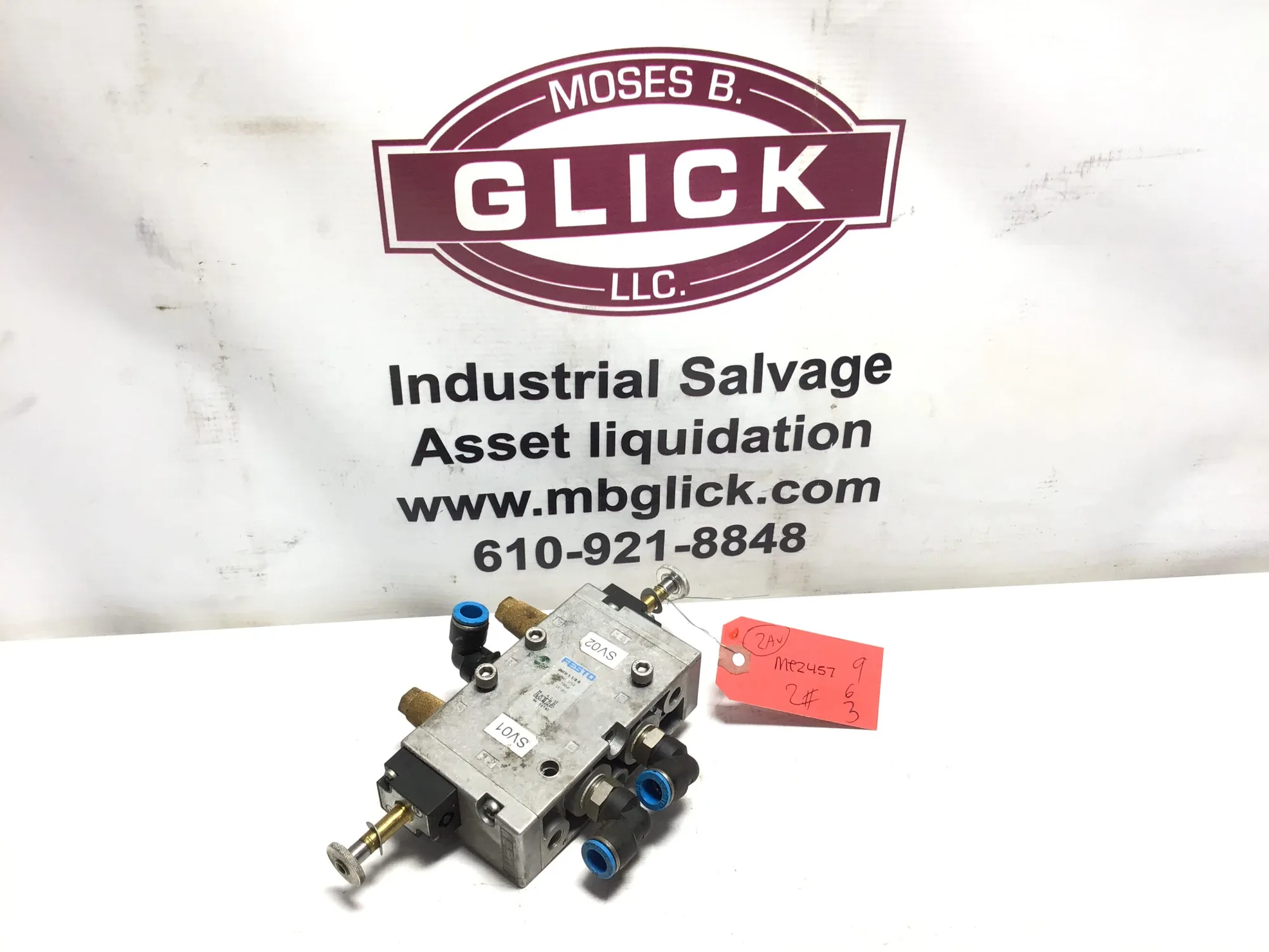 FESTO SOLENOID VALVE MFH (5/3G-3/8-B) 28-145 PSI