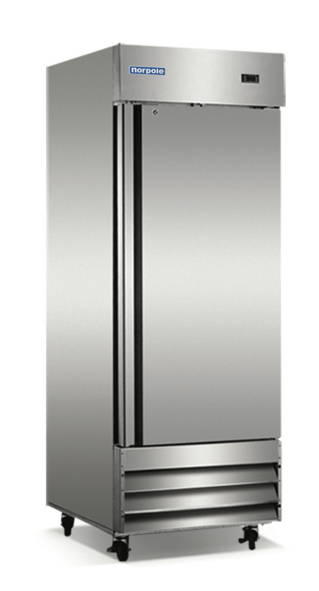 1 Solid Door Stainless Steel Reach-In Refrigerator