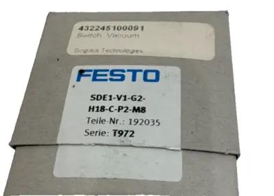 NEW FESTO SDE1-V1-G2-H18-C-P2-M8 PRESSURE SENSOR 192035 SDE1V1G2H18CP2M8