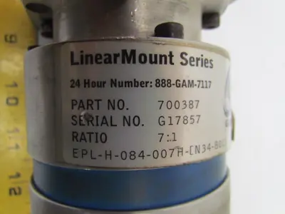 GAM GEAR EPL Series 7:1 Ratio Precision Gear Reducer Servo Planetary