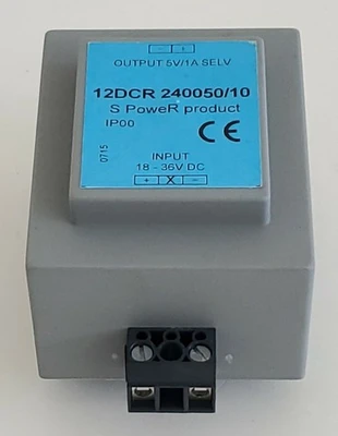 DC/DC Converter 12DCR 240050/10 S PoweR Product Out: 5V 1A In: 18-36Vdc Warranty