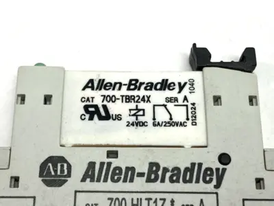 USED ALLEN-BRADLEY SER. A TERMINAL BLOCK RELAY W/ 700-TBR24X SER. A RELAY