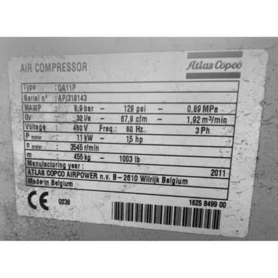 USED ATLAS COPCO GA11+FF
