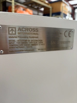 USED 2019 ACROSS INTERNATIONAL ACCUTEMP-09 VACUUM OVEN