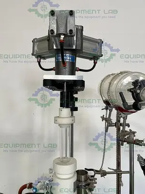 USED PRISM RESEARCH 20 LITER GLASS JACKETED REACTOR W/ 22 LITER COLLECTION FLASK