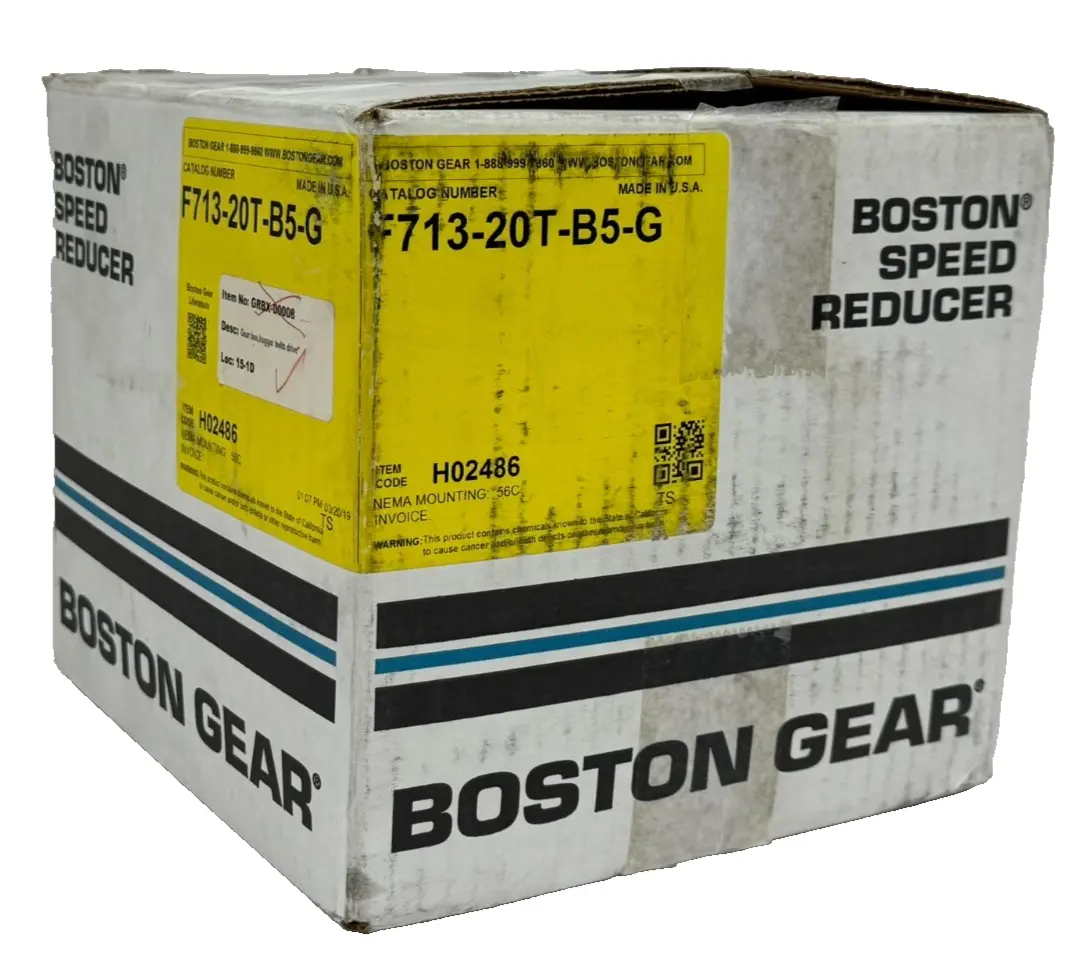 NEW BOSTON GEAR F713-20T-B5-G RIGHT-ANGLE WORM GEAR REDUCER 20:1