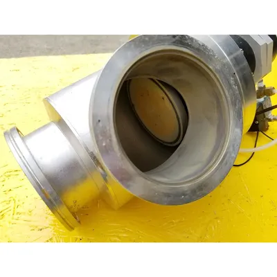 Used Stainless Steel Sanitary MDC 4" Vacuum Angle Valve - LAV-400-PAA-03