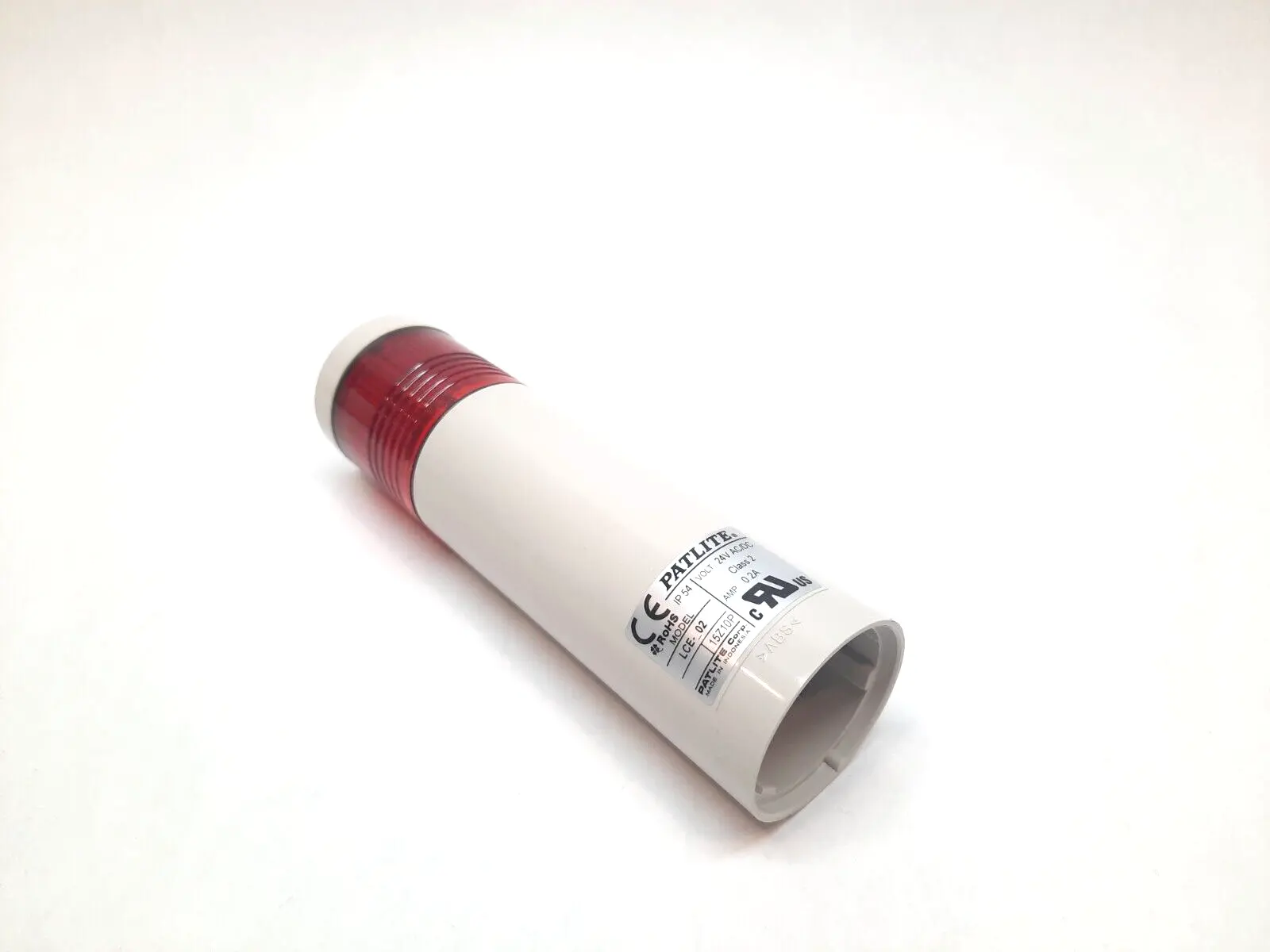 LCE-102-R | Patlite  Two Alarm Sound Signal Tower 24V AC/DC Red LED - For parts or not working