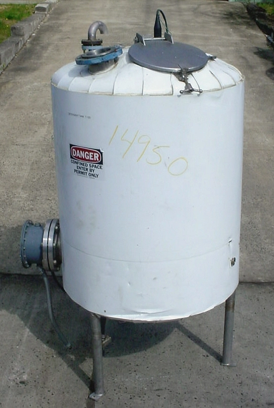 USED LANGSEKAMP FOOD GRADE SS TANK 300 GAL